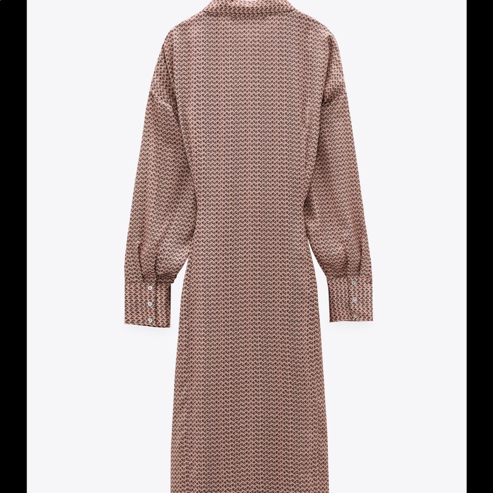 Printed shirt dress - Picture 3 of 9